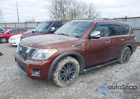 2018 Nissan Armada Platinum from USA, damaged, VIN JN8AY2NE5J9733580